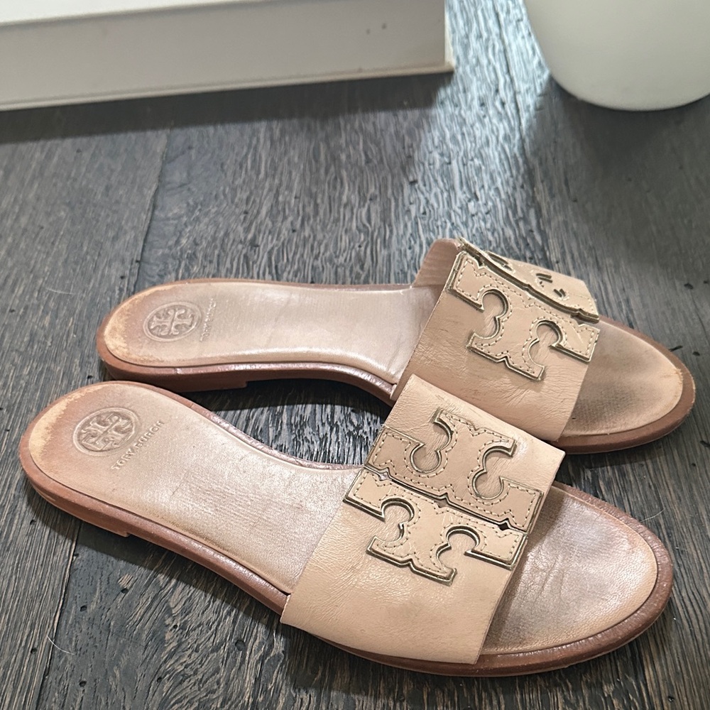 Tory Burch Women's Beige Slide Sandals